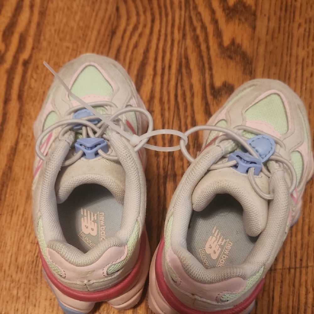 New Balance Kids Pastel Mesh & Suede Sneakers - Pink, Mint & Light Blue - Picture 5 of 8